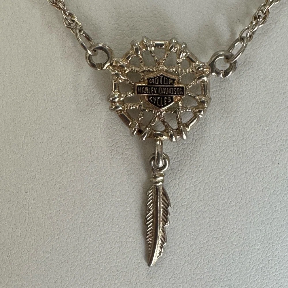 925 Harley Davidson Dream Catcher Necklace